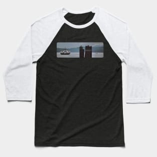 Ferry, Seagulls and Seaplane Scene, San Juan Islands, Pudget Sound, 1997 Baseball T-Shirt